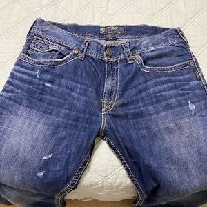 Mens Size 36 Silver Jeans